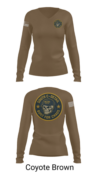 Womens Long Sleeve Vneck Shirt, South C Detail, , Teamtime, Team time, sublimation, custom sports apparel, team uniforms, spirit wear, spiritwear, sports uniforms, custom shirts, team store, custom team store, fundraiser sports, apparel fundraiser