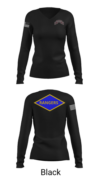 Womens Long Sleeve Vneck Shirt, 5th Rangers, , Teamtime, Team time, sublimation, custom sports apparel, team uniforms, spirit wear, spiritwear, sports uniforms, custom shirts, team store, custom team store, fundraiser sports, apparel fundraiser