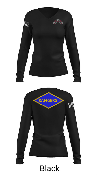 5th Rangers 1510549 Women's Long Sleeve V-neck Shirt - 37
