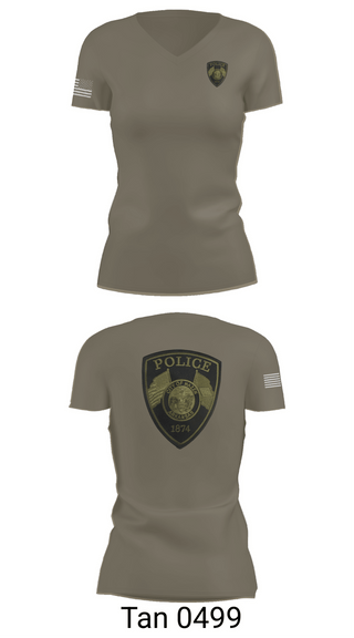 Womens Short Sleeve Vneck Shirt, Hazen Police, Police, Teamtime, Team time, sublimation, custom sports apparel, team uniforms, spirit wear, spiritwear, sports uniforms, custom shirts, team store, custom team store, fundraiser sports, apparel fundraiser