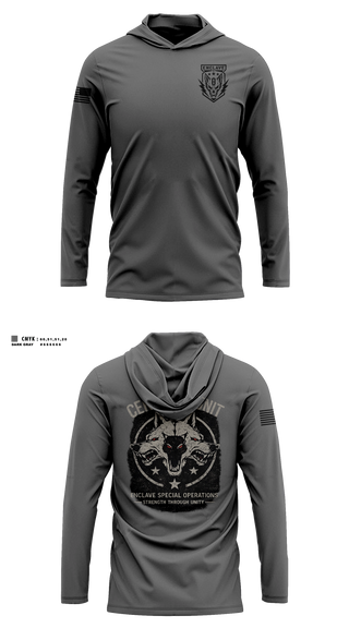 Long Sleeve hooded sunshirt, Choas unit, E-Sports, Teamtime, Team time, sublimation, custom sports apparel, team uniforms, spirit wear, spiritwear, sports uniforms, custom shirts, team store, custom team store, fundraiser sports, apparel fundraiser