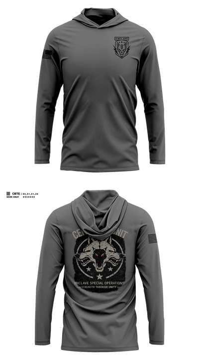 Cerberus unit Long Sleeve hooded sunshirt - 11