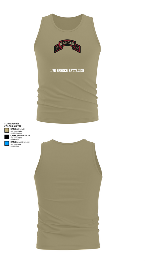 Tank Top, 1/75 Ranger Battalion, Army, Teamtime, Team time, sublimation, custom sports apparel, team uniforms, spirit wear, spiritwear, sports uniforms, custom shirts, team store, custom team store, fundraiser sports, apparel fundraiser
