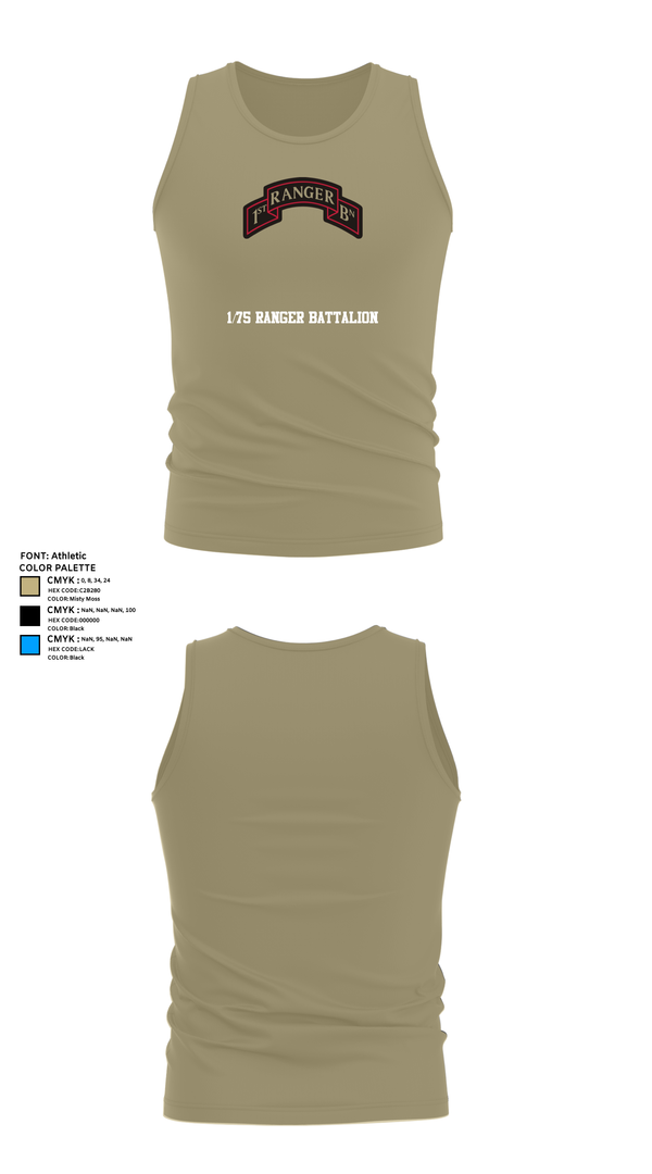 Tank Top, 1/75 Ranger Battalion, Army, Teamtime, Team time, sublimation, custom sports apparel, team uniforms, spirit wear, spiritwear, sports uniforms, custom shirts, team store, custom team store, fundraiser sports, apparel fundraiser