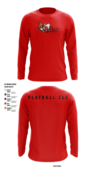 B Buzz Baseball League 75019054 Long Sleeve Performance Shirt 6