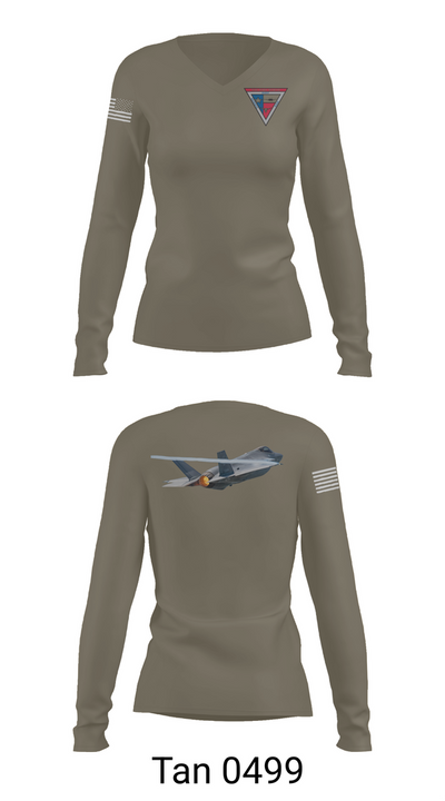 NAS JRB FORT WORTH 78488583 Women's Long Sleeve V-neck Shirt - 73