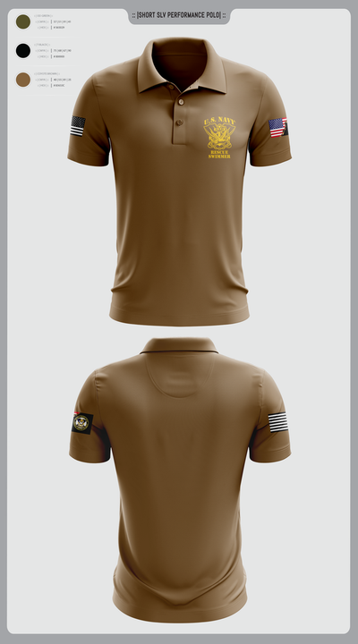 Aircrew Rescue Swimmer 89719017 Short Sleeve Performance Polo - 5