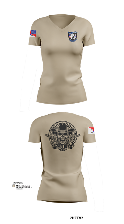 Desperados 24416506 Women's Short Sleeve V-neck Shirt - 103