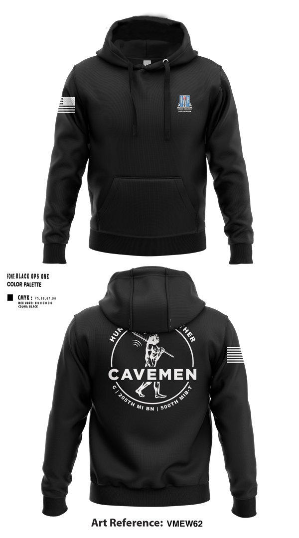 Hoodie, C / 205th MI BN / 500th MIB-T, , Teamtime, Team time, sublimation, custom sports apparel, team uniforms, spirit wear, spiritwear, sports uniforms, custom shirts, team store, custom team store, fundraiser sports, apparel fundraiser