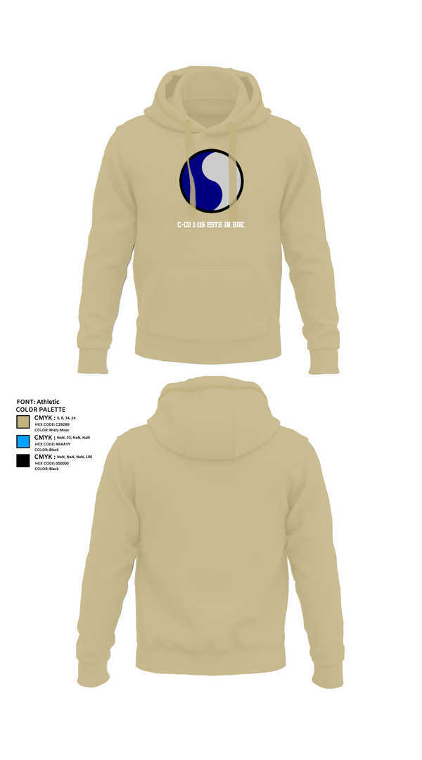 Hoodie, C-Co 1/116 29th IN BDE, , Teamtime, Team time, sublimation, custom sports apparel, team uniforms, spirit wear, spiritwear, sports uniforms, custom shirts, team store, custom team store, fundraiser sports, apparel fundraiser
