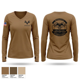 Womens Long Sleeve Vneck Shirt, Willow Run Composite Squadron, Air Force, Teamtime, Team time, sublimation, custom sports apparel, team uniforms, spirit wear, spiritwear, sports uniforms, custom shirts, team store, custom team store, fundraiser sports, apparel fundraiser