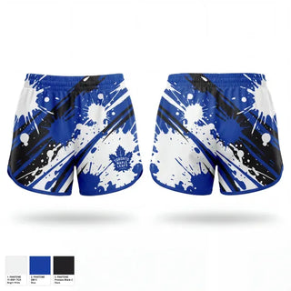 Womens Shorts, Leafs, Ice Hockey, Teamtime, Team time, sublimation, custom sports apparel, team uniforms, spirit wear, spiritwear, sports uniforms, custom shirts, team store, custom team store, fundraiser sports, apparel fundraiser