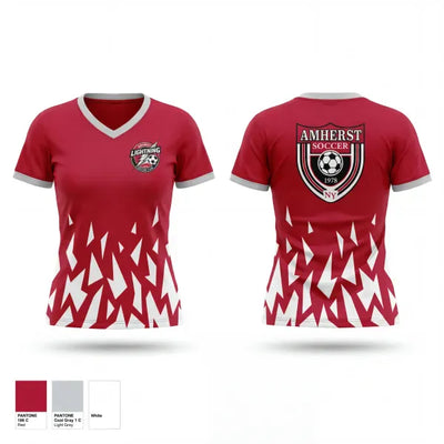 Amherst Lightning 93409036 Women's Short Sleeve V-neck Shirt - 1