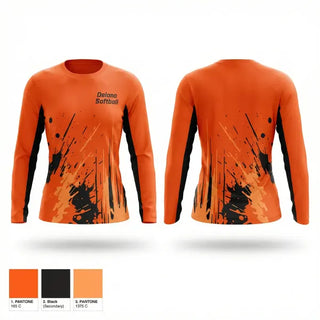 Long Sleeve Performance Shirt, Delano Softball, Softball, Teamtime, Team time, sublimation, custom sports apparel, team uniforms, spirit wear, spiritwear, sports uniforms, custom shirts, team store, custom team store, fundraiser sports, apparel fundraiser