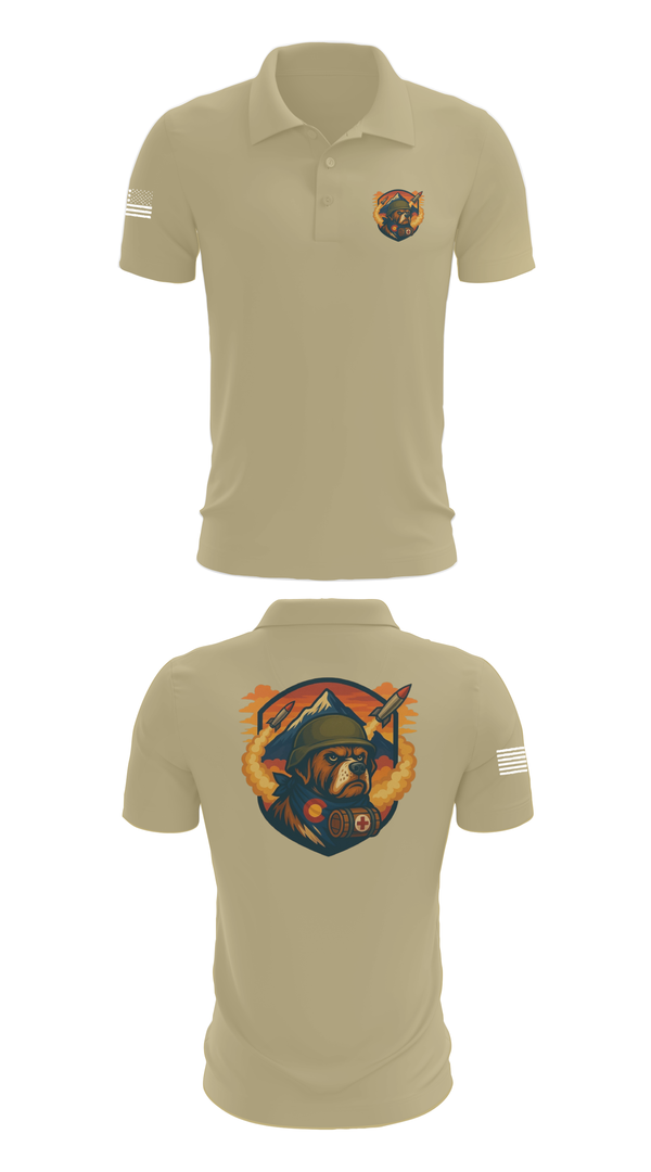 Short Sleeve Performance Polo, 10th Field Hospital (FWD), , Teamtime, Team time, sublimation, custom sports apparel, team uniforms, spirit wear, spiritwear, sports uniforms, custom shirts, team store, custom team store, fundraiser sports, apparel fundraiser