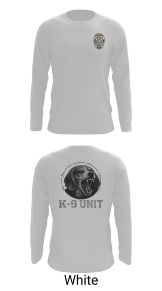 Long Sleeve Performance Shirt, Farmersville PD K9 Hunter, Police, Teamtime, Team time, sublimation, custom sports apparel, team uniforms, spirit wear, spiritwear, sports uniforms, custom shirts, team store, custom team store, fundraiser sports, apparel fundraiser