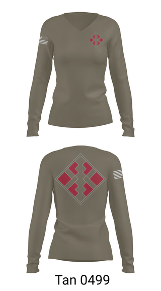 Womens Long Sleeve Vneck Shirt, 450th EN CO, Army, Teamtime, Team time, sublimation, custom sports apparel, team uniforms, spirit wear, spiritwear, sports uniforms, custom shirts, team store, custom team store, fundraiser sports, apparel fundraiser
