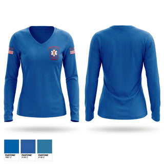 Womens Long Sleeve Vneck Shirt, Mount Kisco Volunteer Ambulance Corps Inc., EMS/EMT, Teamtime, Team time, sublimation, custom sports apparel, team uniforms, spirit wear, spiritwear, sports uniforms, custom shirts, team store, custom team store, fundraiser sports, apparel fundraiser