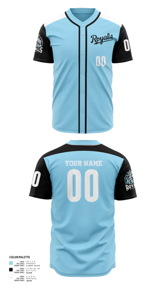 Full Button Baseball Jersey, Royals, Baseball, Teamtime, Team time, sublimation, custom sports apparel, team uniforms, spirit wear, spiritwear, sports uniforms, custom shirts, team store, custom team store, fundraiser sports, apparel fundraiser