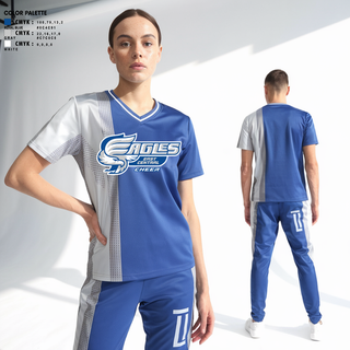 Womens Short Sleeve Vneck Shirt, East Central Eagles Cheer, Cheer, Teamtime, Team time, sublimation, custom sports apparel, team uniforms, spirit wear, spiritwear, sports uniforms, custom shirts, team store, custom team store, fundraiser sports, apparel fundraiser