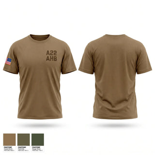 Old School Cotton Feel Shirt, A/2-2 AHB, Army, Teamtime, Team time, sublimation, custom sports apparel, team uniforms, spirit wear, spiritwear, sports uniforms, custom shirts, team store, custom team store, fundraiser sports, apparel fundraiser