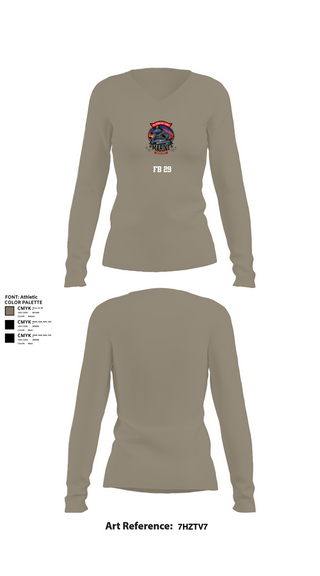 Womens Long Sleeve Vneck Shirt, FB 29, , Teamtime, Team time, sublimation, custom sports apparel, team uniforms, spirit wear, spiritwear, sports uniforms, custom shirts, team store, custom team store, fundraiser sports, apparel fundraiser
