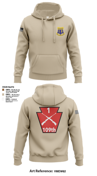 Hoodie, A co 1/109, National Guard, Teamtime, Team time, sublimation, custom sports apparel, team uniforms, spirit wear, spiritwear, sports uniforms, custom shirts, team store, custom team store, fundraiser sports, apparel fundraiser