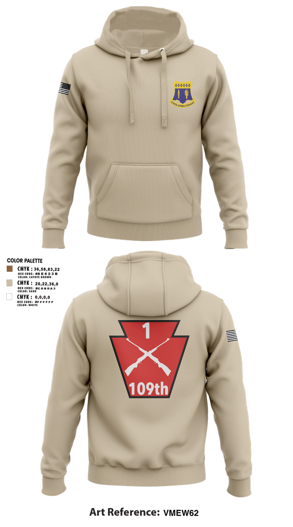 Hoodie, A co 1/109, National Guard, Teamtime, Team time, sublimation, custom sports apparel, team uniforms, spirit wear, spiritwear, sports uniforms, custom shirts, team store, custom team store, fundraiser sports, apparel fundraiser