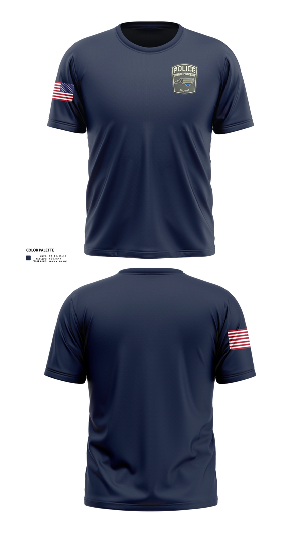 Short Sleeve Performance Shirt, Princeton Police Department, Police, Teamtime, Team time, sublimation, custom sports apparel, team uniforms, spirit wear, spiritwear, sports uniforms, custom shirts, team store, custom team store, fundraiser sports, apparel fundraiser