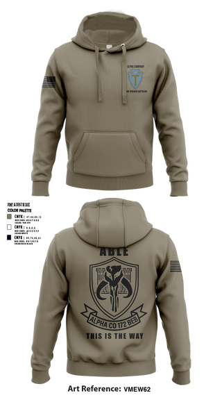 Hoodie, A Co 172 BEB, National Guard, Teamtime, Team time, sublimation, custom sports apparel, team uniforms, spirit wear, spiritwear, sports uniforms, custom shirts, team store, custom team store, fundraiser sports, apparel fundraiser