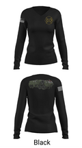 467 ENGINEER DETACHMENT FIREFIGHTER 56565892 Women's Long Sleeve V-neck Shirt - 23