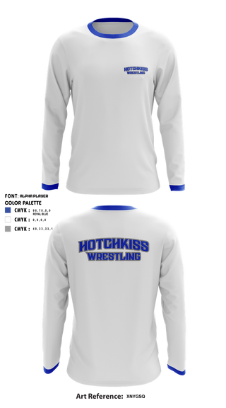 Long Sleeve Rash Guard Shirt, The Hotchkiss School / Hotchkiss Wrestling / Bearcats, Wrestling, Teamtime, Team time, sublimation, custom sports apparel, team uniforms, spirit wear, spiritwear, sports uniforms, custom shirts, team store, custom team store, fundraiser sports, apparel fundraiser