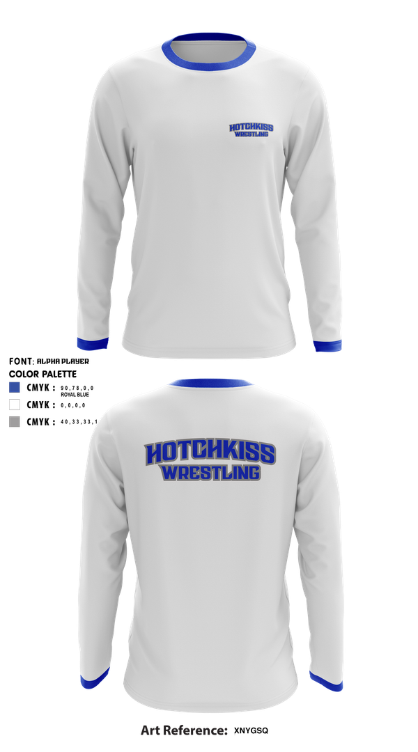 Long Sleeve Rash Guard Shirt, The Hotchkiss School / Hotchkiss Wrestling / Bearcats, Wrestling, Teamtime, Team time, sublimation, custom sports apparel, team uniforms, spirit wear, spiritwear, sports uniforms, custom shirts, team store, custom team store, fundraiser sports, apparel fundraiser