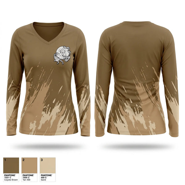 Womens Long Sleeve Vneck Shirt, Quest Academy of Martial Arts, , Teamtime, Team time, sublimation, custom sports apparel, team uniforms, spirit wear, spiritwear, sports uniforms, custom shirts, team store, custom team store, fundraiser sports, apparel fundraiser