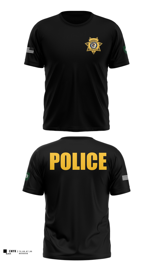 Old School Cotton Feel Shirt, Nashville Police Department, Illinois, Police, Teamtime, Team time, sublimation, custom sports apparel, team uniforms, spirit wear, spiritwear, sports uniforms, custom shirts, team store, custom team store, fundraiser sports, apparel fundraiser