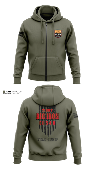 Zip Hoodie, Big Iron, Fire Department, Teamtime, Team time, sublimation, custom sports apparel, team uniforms, spirit wear, spiritwear, sports uniforms, custom shirts, team store, custom team store, fundraiser sports, apparel fundraiser