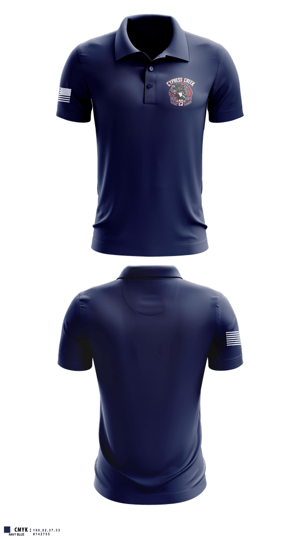 Short Sleeve Performance Polo, Cy Creek Fire 23, Fire Department, Teamtime, Team time, sublimation, custom sports apparel, team uniforms, spirit wear, spiritwear, sports uniforms, custom shirts, team store, custom team store, fundraiser sports, apparel fundraiser