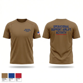 Old School Cotton Feel Shirt, Operational Support Airlift Activity, National Guard, Teamtime, Team time, sublimation, custom sports apparel, team uniforms, spirit wear, spiritwear, sports uniforms, custom shirts, team store, custom team store, fundraiser sports, apparel fundraiser
