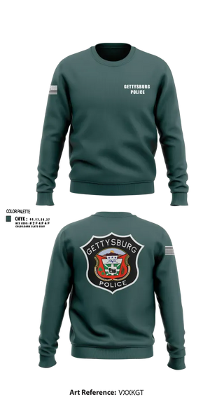 Crew Neck Sweatshirt, Gettysburg Police, Police, Teamtime, Team time, sublimation, custom sports apparel, team uniforms, spirit wear, spiritwear, sports uniforms, custom shirts, team store, custom team store, fundraiser sports, apparel fundraiser