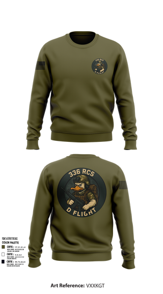 Crew Neck Sweatshirt, 336 RCS D Flight, , Teamtime, Team time, sublimation, custom sports apparel, team uniforms, spirit wear, spiritwear, sports uniforms, custom shirts, team store, custom team store, fundraiser sports, apparel fundraiser