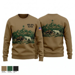 Crew Neck Sweatshirt, 460 SFS OL-FOA, Air Force, Teamtime, Team time, sublimation, custom sports apparel, team uniforms, spirit wear, spiritwear, sports uniforms, custom shirts, team store, custom team store, fundraiser sports, apparel fundraiser