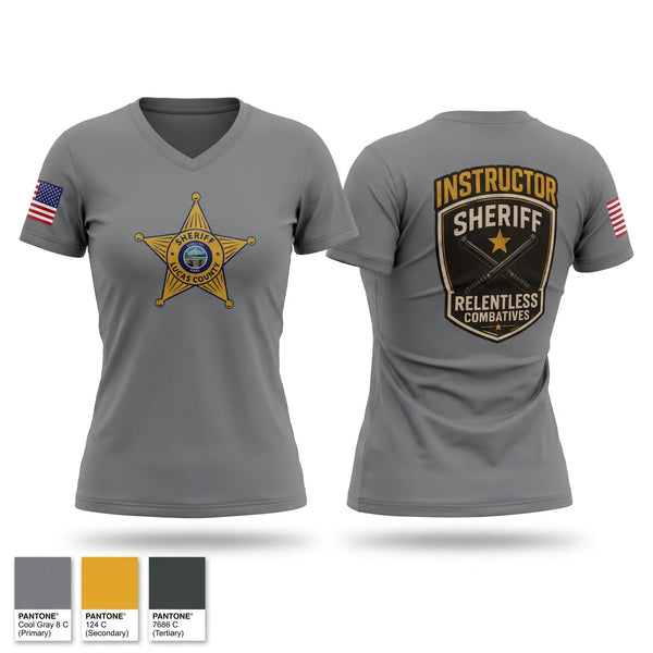 Womens Short Sleeve Vneck Shirt, Lucas County SO, Police, Teamtime, Team time, sublimation, custom sports apparel, team uniforms, spirit wear, spiritwear, sports uniforms, custom shirts, team store, custom team store, fundraiser sports, apparel fundraiser