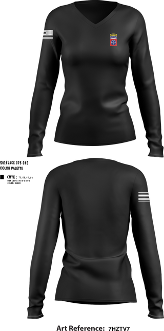 Womens Long Sleeve Vneck Shirt, 82nd airborne Division, , Teamtime, Team time, sublimation, custom sports apparel, team uniforms, spirit wear, spiritwear, sports uniforms, custom shirts, team store, custom team store, fundraiser sports, apparel fundraiser