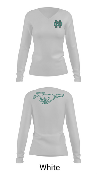 Womens Long Sleeve Vneck Shirt, North Oldham Mustangs, Baseball, Teamtime, Team time, sublimation, custom sports apparel, team uniforms, spirit wear, spiritwear, sports uniforms, custom shirts, team store, custom team store, fundraiser sports, apparel fundraiser