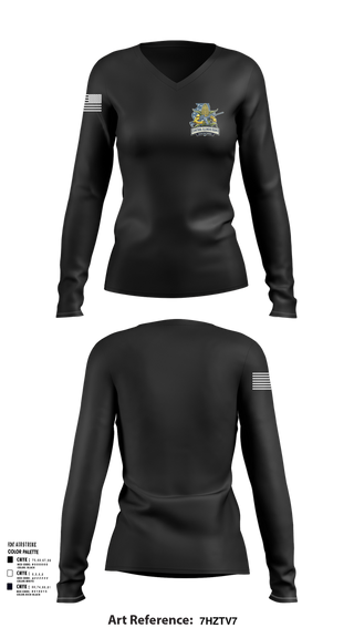 Womens Long Sleeve Vneck Shirt, Central Illinois Army Recruiting Company, , Teamtime, Team time, sublimation, custom sports apparel, team uniforms, spirit wear, spiritwear, sports uniforms, custom shirts, team store, custom team store, fundraiser sports, apparel fundraiser