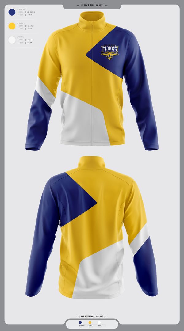 Fleece Jacket, Clyde Fliers, Golf, Teamtime, Team time, sublimation, custom sports apparel, team uniforms, spirit wear, spiritwear, sports uniforms, custom shirts, team store, custom team store, fundraiser sports, apparel fundraiser
