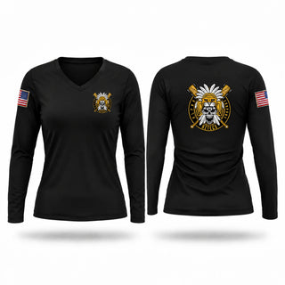 Womens Long Sleeve Vneck Shirt, A Co, 312th MI BN, Army, Teamtime, Team time, sublimation, custom sports apparel, team uniforms, spirit wear, spiritwear, sports uniforms, custom shirts, team store, custom team store, fundraiser sports, apparel fundraiser