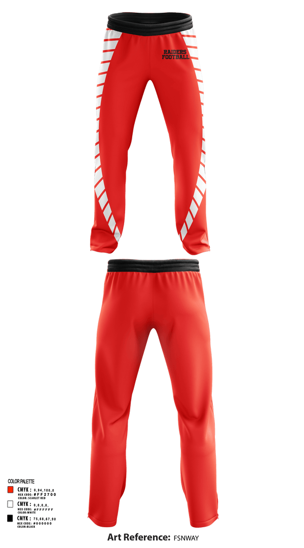 Sweatpants, Raiders, Football, Teamtime, Team time, sublimation, custom sports apparel, team uniforms, spirit wear, spiritwear, sports uniforms, custom shirts, team store, custom team store, fundraiser sports, apparel fundraiser