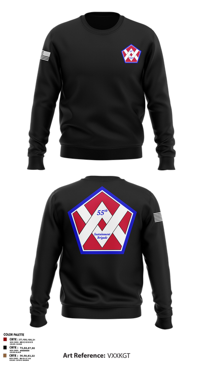 55th Sustainment Brigade 67361333 Crew Neck Sweatshirt - 3