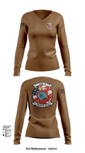 VQ3 Det Travis 87923714 Women's Long Sleeve V-neck Shirt - 101